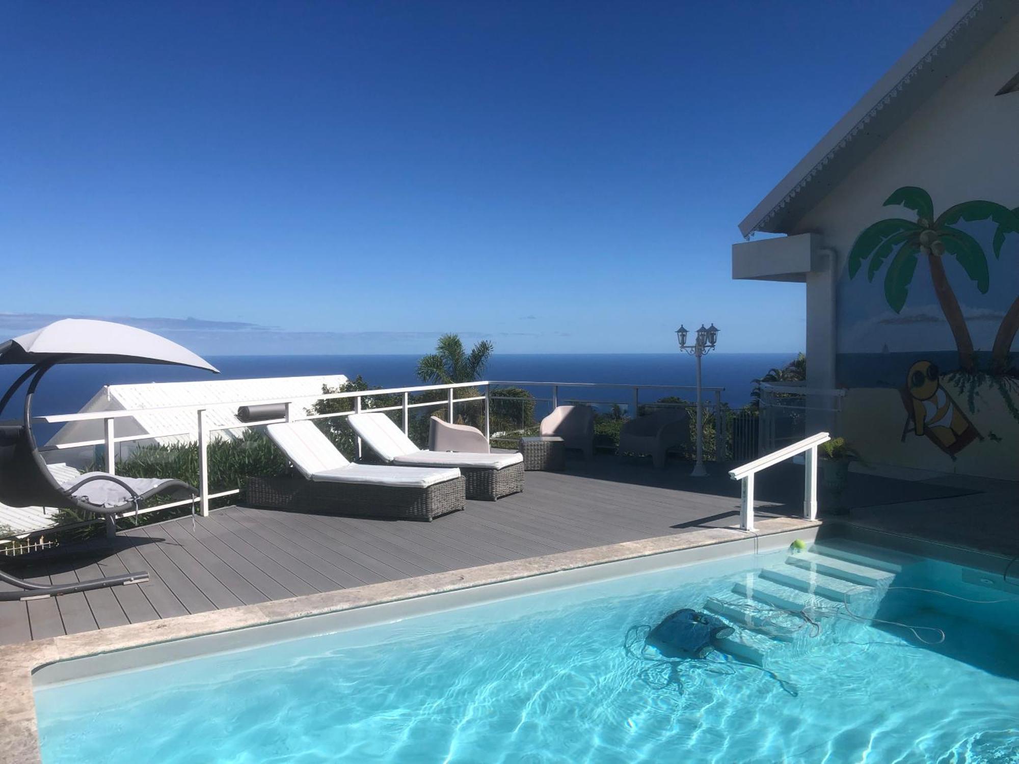 St Leu -Villa D'Artiste, Superbe Vue Mer, Piscine Chauffee Saint-Leu Kültér fotó